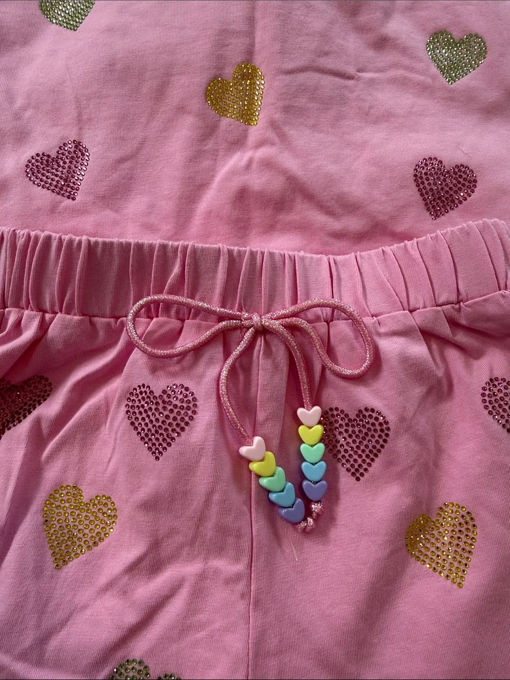 NWT- LOLA + THE BOYS- Pink Heart Set- 8yr